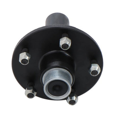 1Pc Pre-Assembled 5 x 5.5" Wheel Hub Kit & Round #84 Spindle, With Bearing Kit