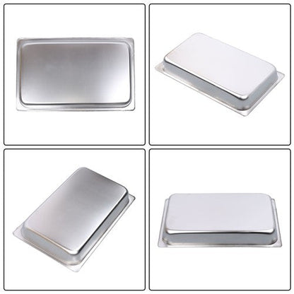 2.5 Inch Deep 6 Pack Full Size Restaurant Steam Table Pans Without Lid
