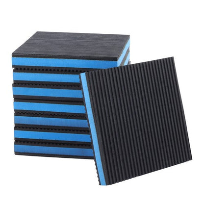 8 Pack 6"x6"x7/8" Anti Vibration Pads with Ribbed Rubber & EVA Core