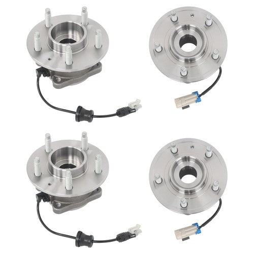 Front + Rear Wheel Bearing Hubs Assembly Kit For Chevy Equinox Captiva Sport