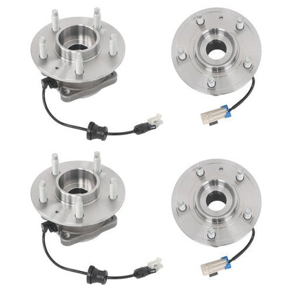 Front + Rear Wheel Bearing Hubs Assembly Kit For Chevy Equinox Captiva Sport
