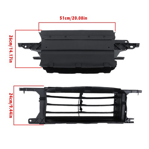 Black Grille Shutter Radiator Assembly W/O Motor Fit For 2015 16 2017 Ford F-150