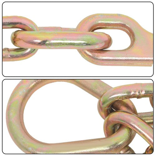 3/8in*2ft G80 Chain Double Limb Hook Chain Working Load 7100lbs 15IN J Hooks
