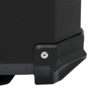 Black 45L Motorcycle Top Case Tail Box Thick Aluminum Hard Trunk With Backrest