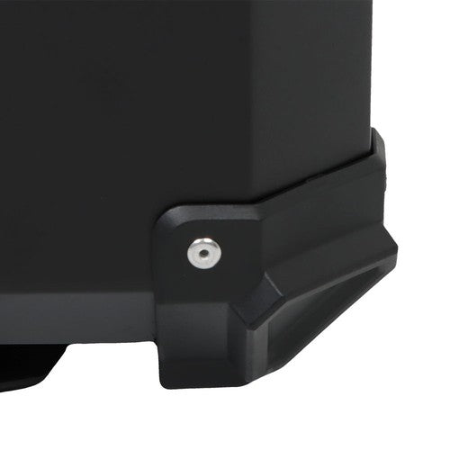 Black 45L Motorcycle Top Case Tail Box Thick Aluminum Hard Trunk With Backrest