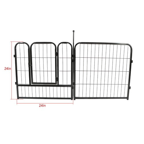 16 Panels 24x24 inch Dog Playpen Crate Fence Pet PlayPen Exercise Cage