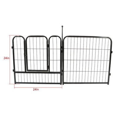 16 Panels 24x24 inch Dog Playpen Crate Fence Pet PlayPen Exercise Cage