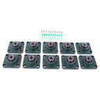 10 Pcs UCP204-12 Pillow Block Flange Bearing 3/4" Bore 4 Bolt Solid Base
