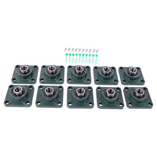 10 Pcs UCP204-12 Pillow Block Flange Bearing 3/4" Bore 4 Bolt Solid Base