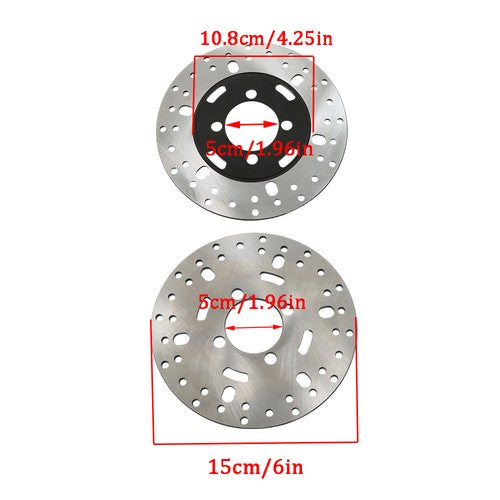 New For Yamaha Big Bear 350 400 YFM350/400 Front Brake Calipers & Disc Rotors