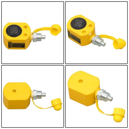 10Ton Hydraulic Ram Jack Multi-Section 1" Stroke Lifting Low Height Cylinder