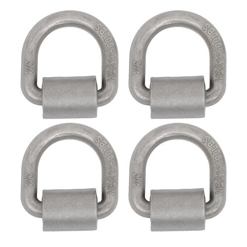 4 Pack 3/4" Heavy Duty Weld On Forged D Rings with Welding Clips, 26,500 lbs