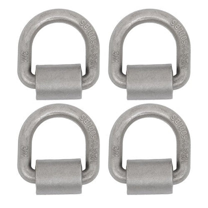 4 Pack 3/4" Heavy Duty Weld On Forged D Rings with Welding Clips, 26,500 lbs