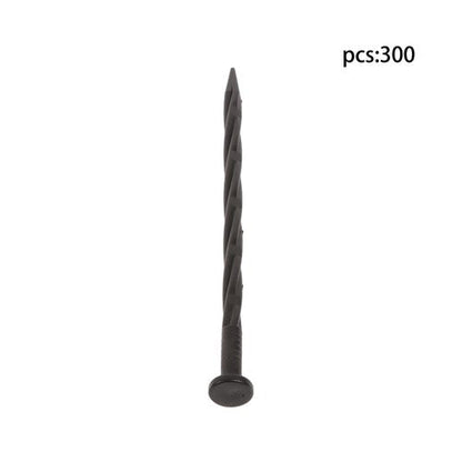 300PCS 8 Inch Plastic Landscape Anchoring Spikes, Garden Spiral Landscape Spikes