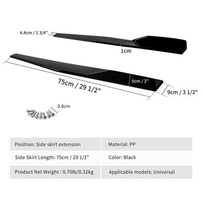 Front & Rear Bumper Lip Splitter Spoiler + Side Skirt Body Kits For Subaru WRX