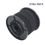 3/16 Inch x 500 Feet Hollow Braid Polypropylene Rope  ��������������������������� Black���������������������������750 Pounds