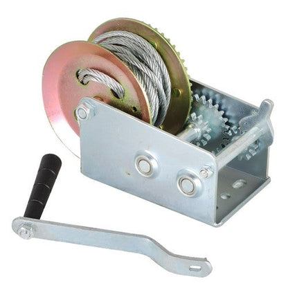 New 3500 lbs Hand Winch With Cable For Trailer Winch Durable Hand Crank Winch