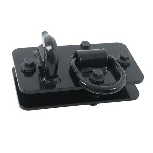 2 Pack Tractor Bucket Hooks with Tie down Ring, Grade 70 Forged Steel Black