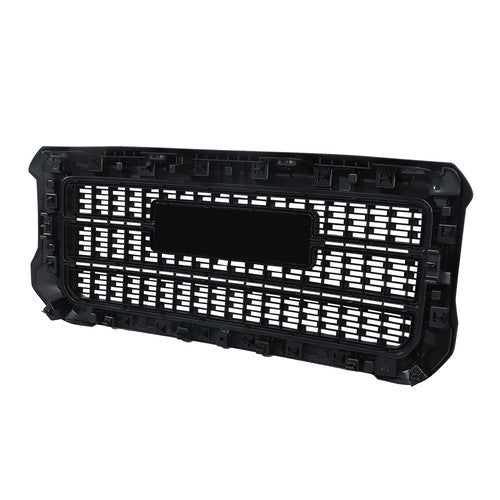 Gloss Black Front Grille For GMC Sierra 2500HD 3500HD Denali 2015-2019 Plastic