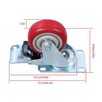 3 Inch Industrial Heavy Duty Swivel Caster Wheels with Brake Set of 4 Safety
