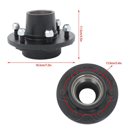 New 2 Sets of Trailer Hubs kit Fits For 6000 lbs# 6 Lug 6 on 5.5'' Trailer axles