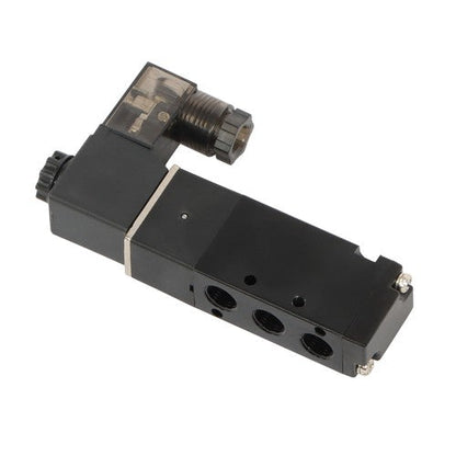 1/8'' 5 Port, 2 Position Pneumatic Solenoid Valve, 110V AC Coil, Air Return