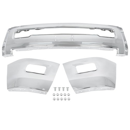 Chrome Split Front Bumper Without Sensor Hole For Dodge RAM 2500 3500 2010-2018