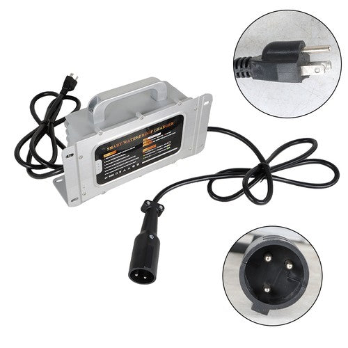 For Club Car DS Precedent Battery Charger 48 Volt 15 Amp 3 Pin Round Golf Cart
