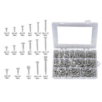 425 Pcs 410 Stainless Steel Self-Tapping Screws, #8 #10 Self-Drilling Set