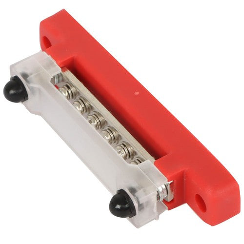 Bus Bar Power Distribution Terminal Block Red & Black 6 Way 48V 150A Busbar