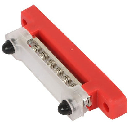 Bus Bar Power Distribution Terminal Block Red & Black 6 Way 48V 150A Busbar