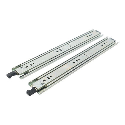 1 Pair of 16" Locking Drawer Slides Full Extension & Lock 150 lb Load Capacity