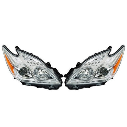 Headlights Headlamps For Toyota Prius 2012-2015 Replacement Right&Left Halogen