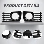 Front Lower Grille & Pair Fog Light Covers W/ Hole For Toyota Prius 2004-2009