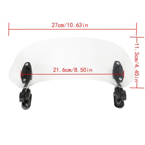 New Moto Windshield Extension Universal Adjustable Clip-on Windscreen Extender