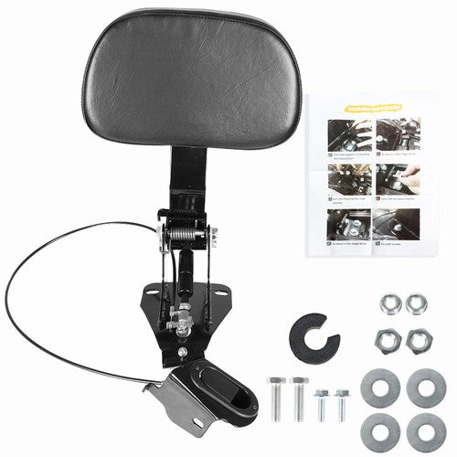 Fit For Touring FLHT FLHX Adjustable Rider Driver Backrest Pad W/Mounting Kit
