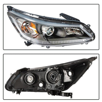 1PCS Passenger Headlight Assembly Fit For Honda Accord 2013-2015 Clear Halogen