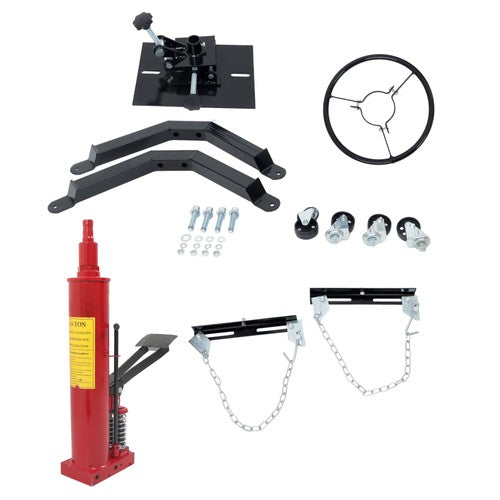 Hydraulic Transmission Jack 2-Stage 1322-1660LBS Capacity 360° Swivel Wheel