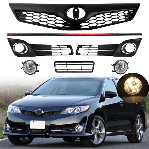 2012-2014 Toyota Camry SE Grille and Fog Light Kit 6-Piece