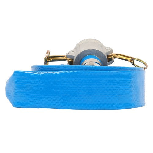 For Pool 1-1/2" x 25ft PVC Irrigation Discharge Hose With Aluminum Connectors