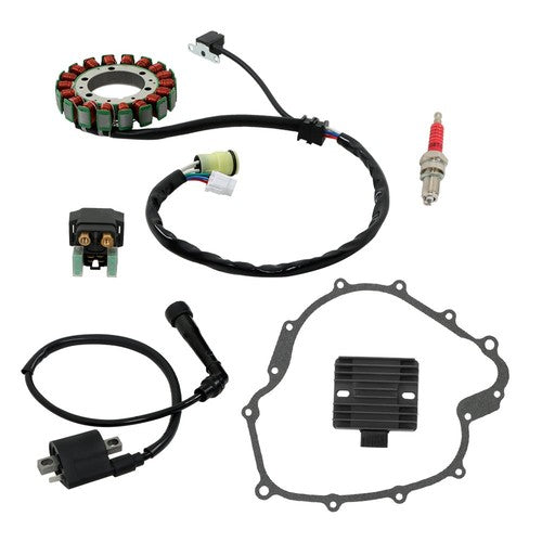 For 2004-2007 Yamaha Rhino 660 YXR660 Ignition Coil & Stator Regulator Relay Kit
