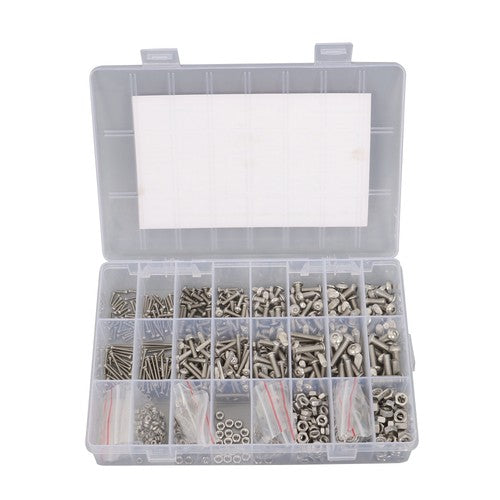 1625× M2 M3 M4 M5 Metric Screw Assortment, 304 Stainless Steel Bolts & Nuts