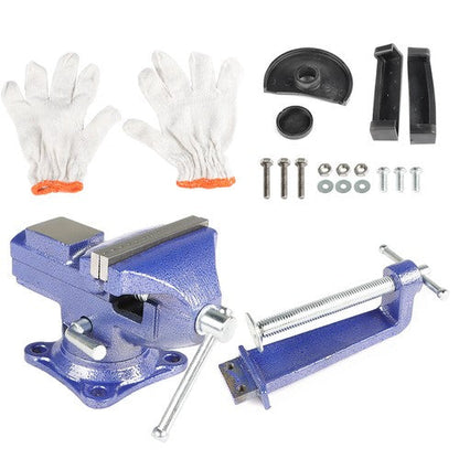 2-In-1 Bench Vise for Workbench 3.2"- Multi-Functional Portable 360° Swivel Base