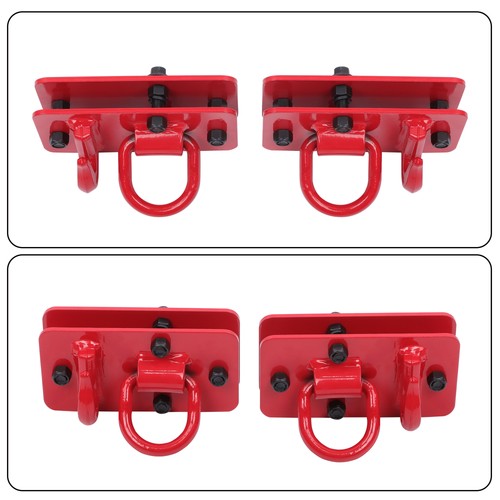 G70 Forged Steel Plate 3/8" Grab Hook with Backplate and D-Ring 15000 lbs 1Pair