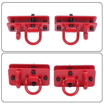 G70 Forged Steel Plate 3/8" Grab Hook with Backplate and D-Ring 15000 lbs 1Pair