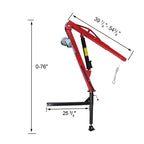 500Lbs Truck Hydraulic Dock Jib Engine Hoist Crane Hitch Mount Red