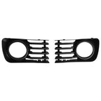 Front Lower Grille & Pair Fog Light Covers W/ Hole For Toyota Prius 2004-2009