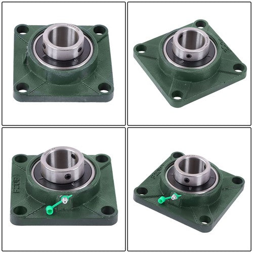 10 Pack UCF208-24 Pillow Block Bearing 1 1/2" Bore 4-Bolt Self-Alignment