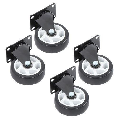 Heavy Duty 4-Inch Swivel Casters - Smooth Mobility, 1200lbs Max Load - 4 Pack
