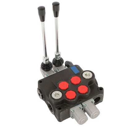 32 GPM 2 Spool 3600 PSI Hydraulic Directional Control Valve Double Acting SAE 16